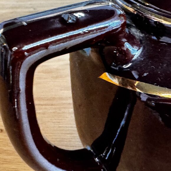 Moriage Style Ceramic Redware Teapot, Brown Flora, Vintage Pre-War Japan - Picture 8 of 16